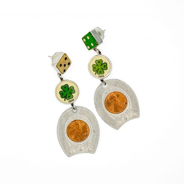 Good Luck earrings, Denise Barr, Freehand Galleryasdf