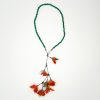 Turquoise with Feather Cascade Necklace