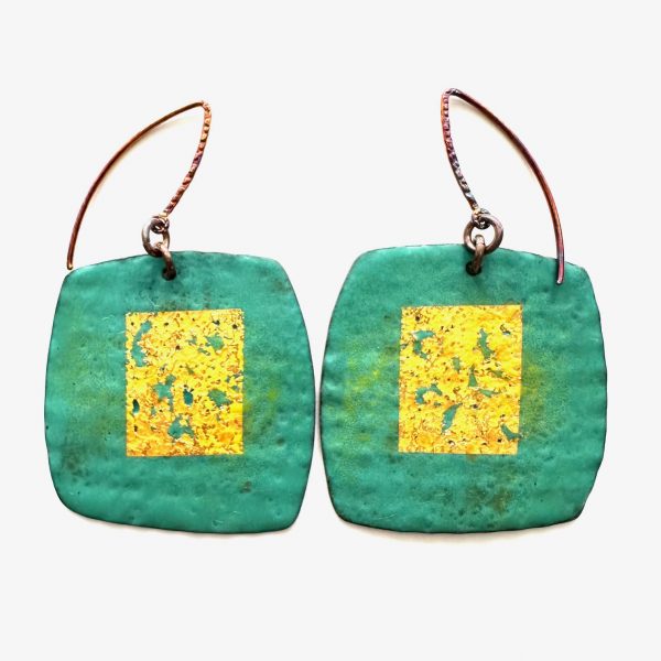 Enamel earrings, Julie Shaw, Freehand Gallery