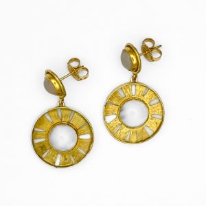 Moonstone earrings, Jo Baxter, Freehand Gallery