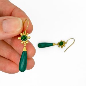 Green Earrings, Jo Baxter, Freehand Gallery