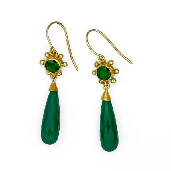 Green Earrings, Jo Baxter, Freehand Gallery