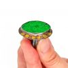 Green Garnet Druzy Ring
