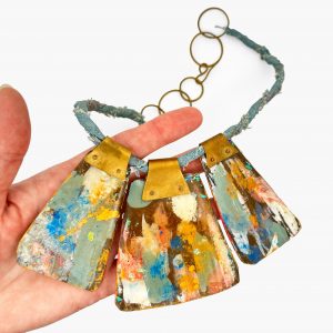 Painted 3-piece Necklace, Maru Lopez, Freehand Gallery