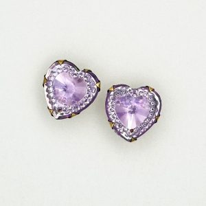 Heart stud earrings, Nikki Coupee, Freehand Gallery