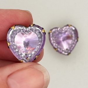 Heart stud earrings, Nikki Coupee, Freehand Gallery