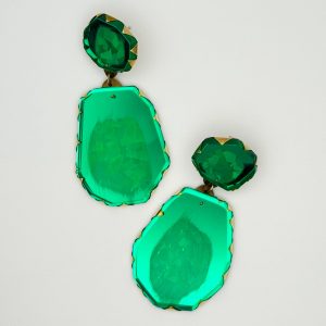 Emerald Drops Earrings, Nikki Coupee, Freehand Gallery