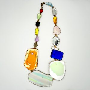 Hologem Rhinestone necklace, Nikki Coupee, Freehand Gallery