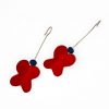 Red Butterfly Earrings