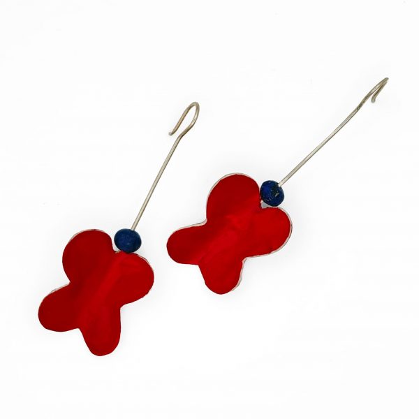 Robert Liu Red Butterfly Earrings, Freehand Gallery