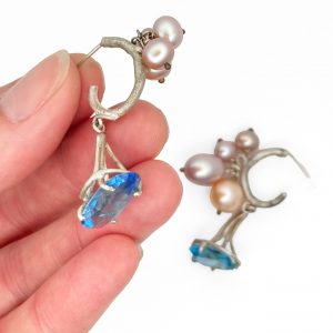 Pearl and Vintage Glass Earrings, Simon Gomez, Freehand Gallery