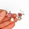 Rhodonite and Pearl Earrings