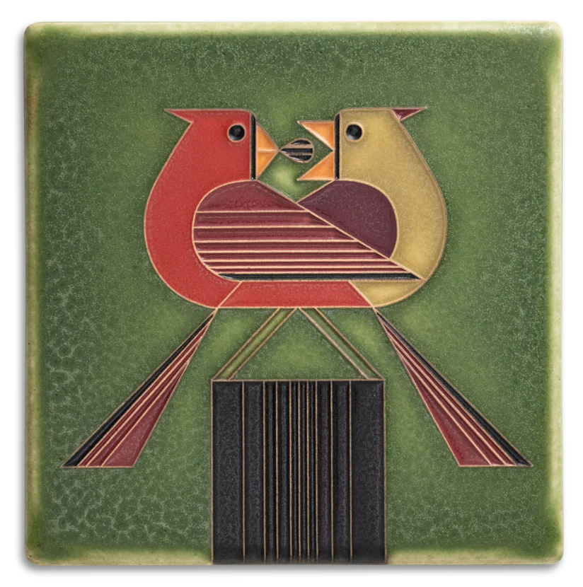 Redbird Romance, Motawi Tile, Freehand Gallery