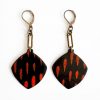 Enamel Square Dangle Earrings