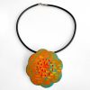 Enamel Flower Pendant Necklace